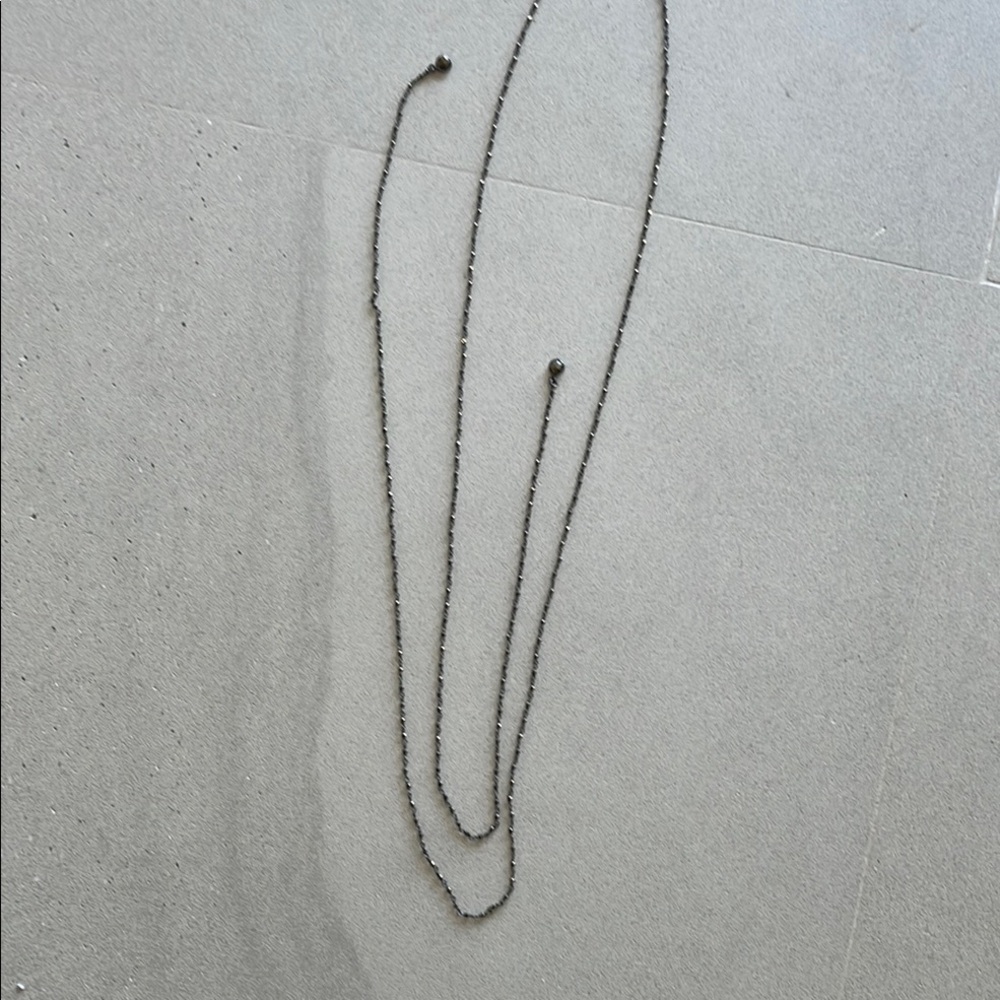 Delicate Gunmetal Layered Chain Necklace - Women Jewelry